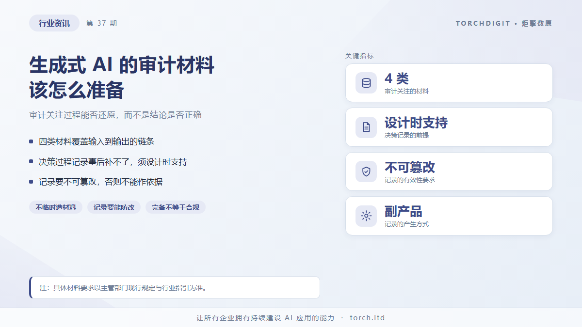 生成式 AI 合规趋势下，企业该怎么准备审计材料