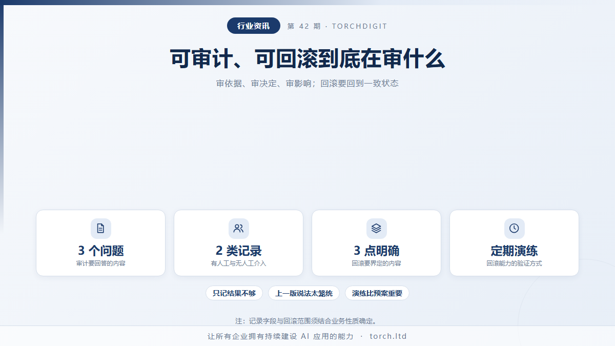 可审计、可回滚到底在审什么