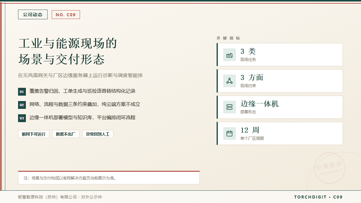 工业与能源现场的场景与交付形态