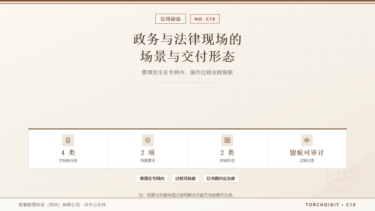政务与法律现场的场景与交付形态