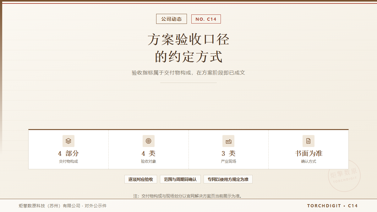 方案验收口径的约定方式