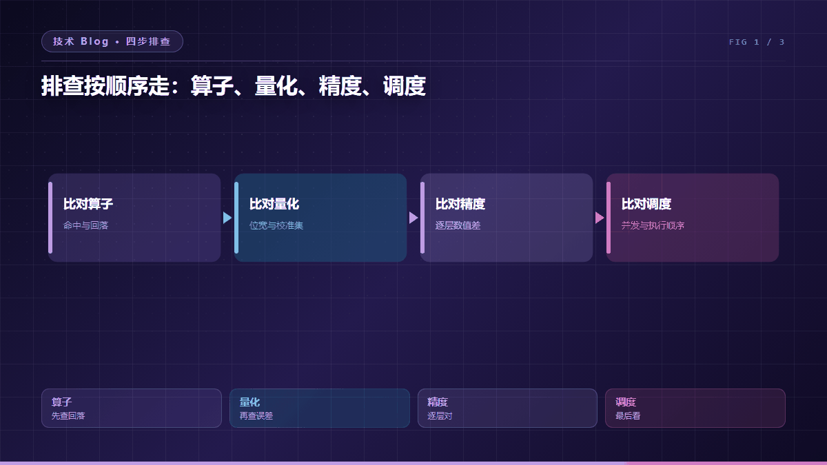 同一模型在 CPU 与 NPU 上输出不一致,按什么顺序排查