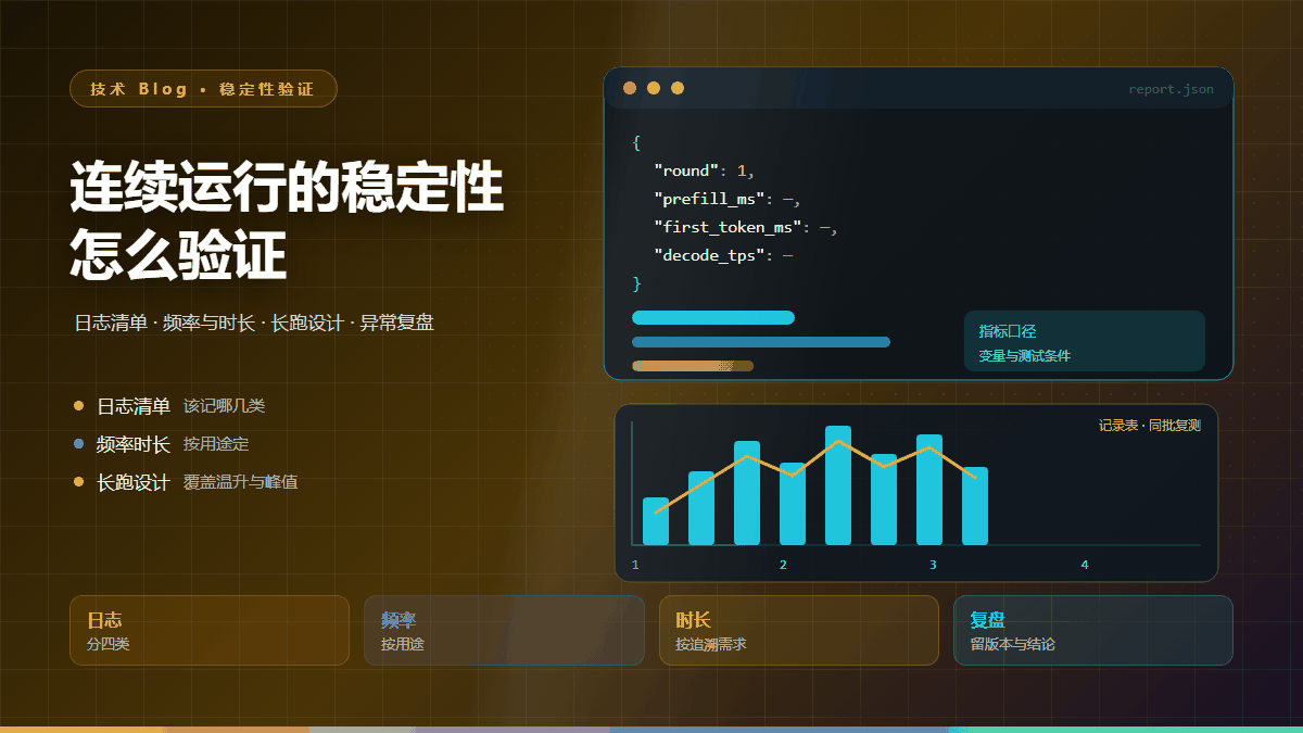 端侧设备连续运行的稳定性怎么验证：该记哪些日志、记多久